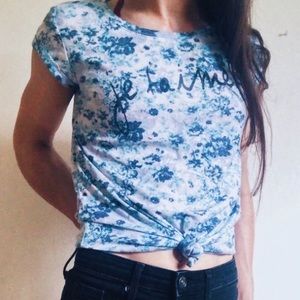 Floral "je t'aime" Tee